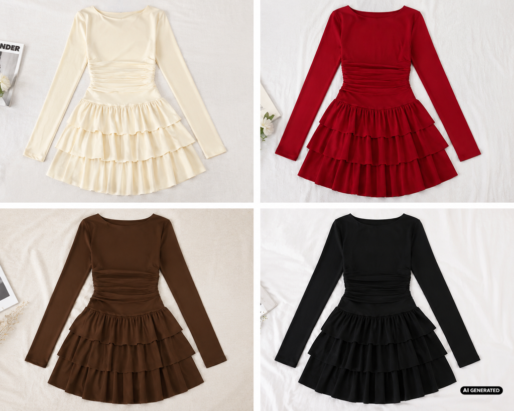 Langarm-Strickkleid