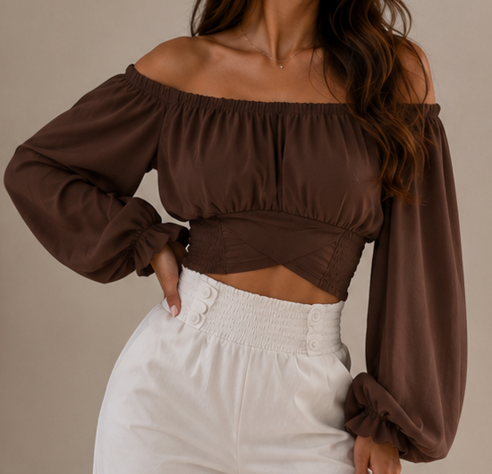 Bauchfreies Off-Shoulder-Top