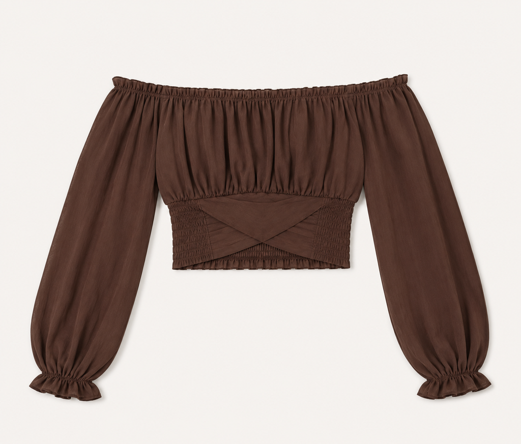 Bauchfreies Off-Shoulder-Top
