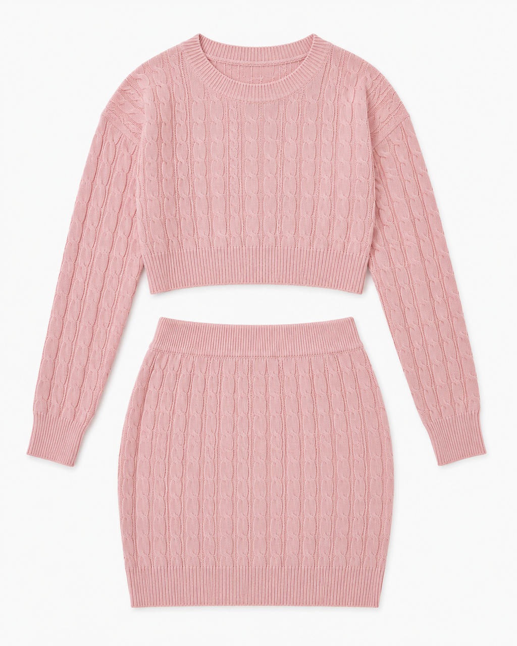 Crop-Pullover & Rock