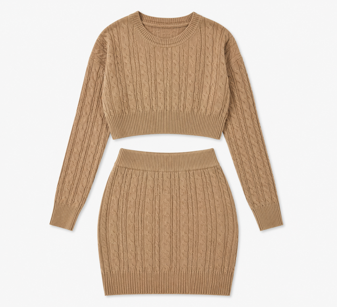 Crop-Pullover & Rock