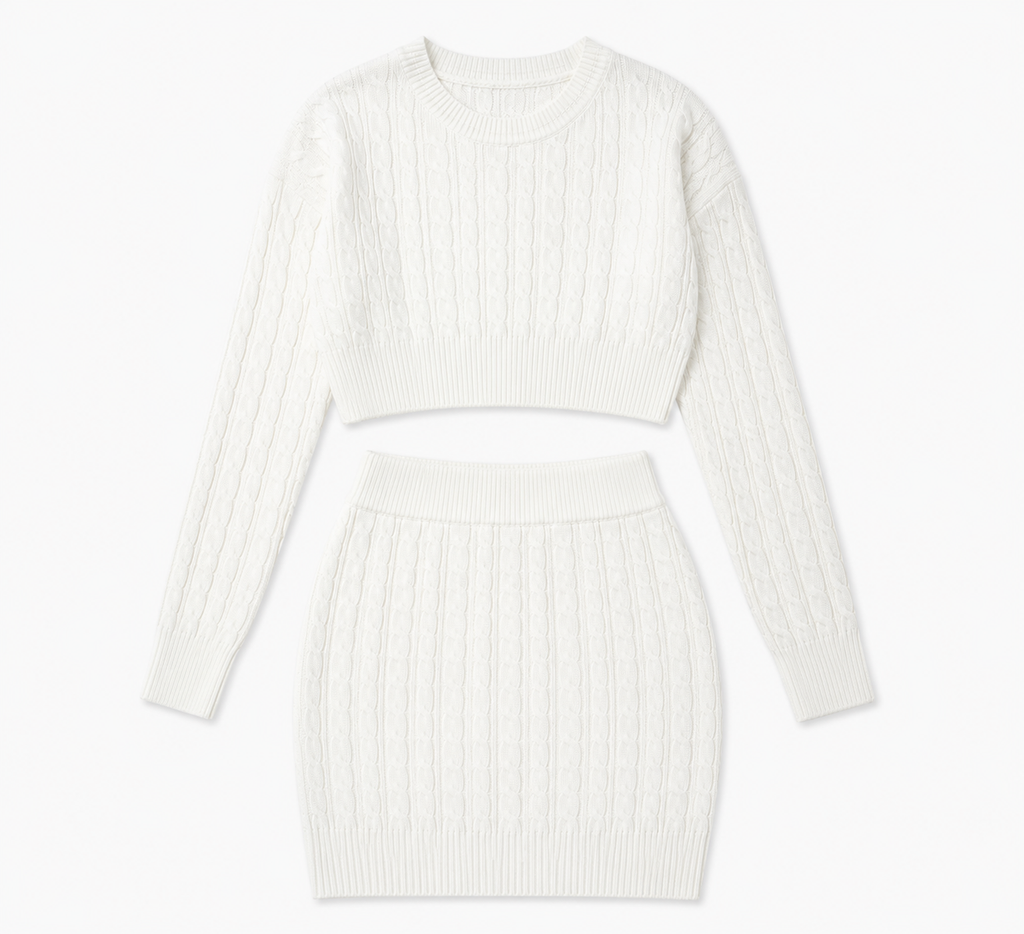 Crop-Pullover & Rock