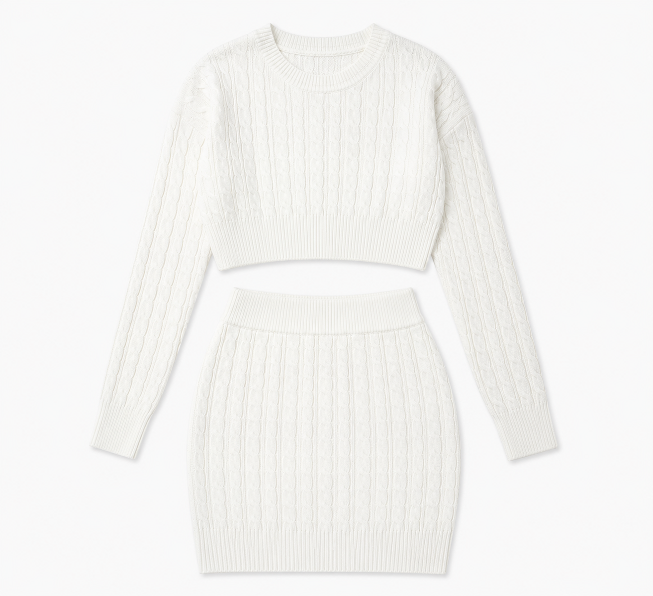 Crop-Pullover & Rock